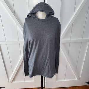 Lululemon Charcoal Hooded Long Sleeve Shirt